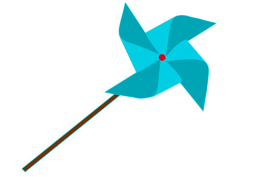 CATAVENTO AZUL, DESENHO, PNG
