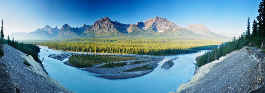 Athabasca Valley from Goat Lookout, Jasper National Park, Alberta, Canada
