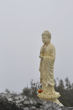 Buddha Statue at Summit of Fansipan, Hoang Lien Mountains, Vietnam