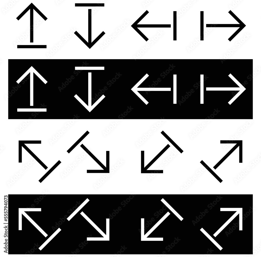 Poster arrow icon set. direction for symbol app and web. vector illustration