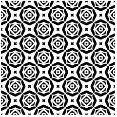 Vector pattern in geometric ornamental style. Black and white abstract background .Seamless repeat pattern.