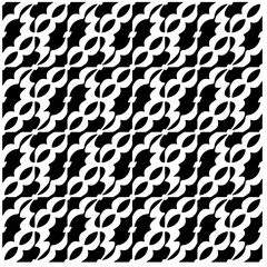 Vector pattern in geometric ornamental style. Black and white abstract background .Seamless repeat pattern.