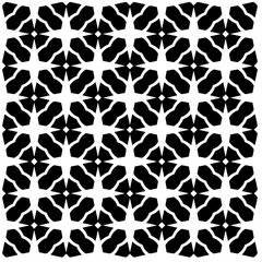 Vector pattern in geometric ornamental style. Black and white abstract background .Seamless repeat pattern.