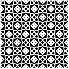 Vector pattern in geometric ornamental style. Black and white abstract background .Seamless repeat pattern.