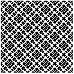 Vector pattern in geometric ornamental style. Black and white abstract background .Seamless repeat pattern.