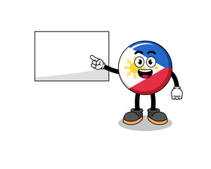 philippines flag illustration doing a presentation