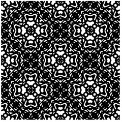 Vector pattern in geometric ornamental style. Black and white abstract background .Seamless repeat pattern.