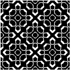 Vector pattern in geometric ornamental style. Black and white abstract background .Seamless repeat pattern.