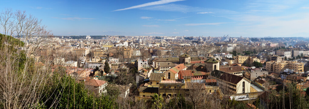 View From Manfredi Lighthouse, Gianicolo Hill, Rome, Lazio, Italy