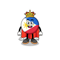 Mascot Illustration of philippines flag king