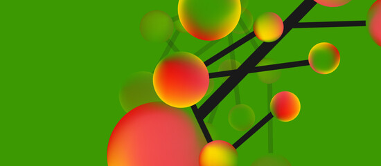 Line points connections geometric abstract background