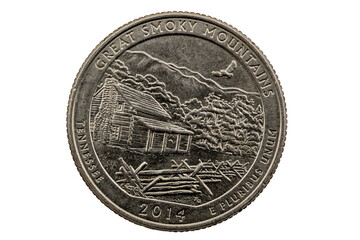 Great Smoky Mountains National Park Quarter, American The Beautiful Quarters, 2014 Tennessee
