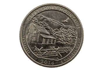 Great Smoky Mountains National Park Quarter, American The Beautiful Quarters, 2014 Tennessee