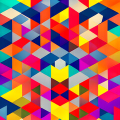Fractal of Color - Geometric Abstract Background
