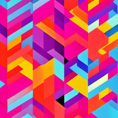 Red Ascension - Geometric Abstract Background
