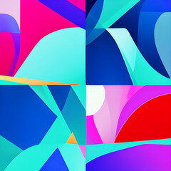 Blue Water Slide - Geometric Abstract Background
