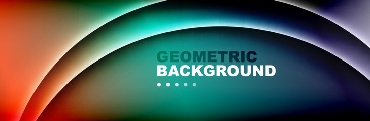 Abstract background - waves and lines composition created with lights and shadows. Technology or business digital template