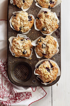 Tin of Blueberry Muffins