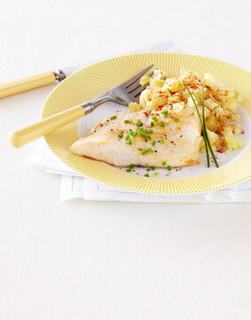 Tilapia with Mashed Potatoes, Studio Shot