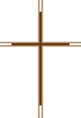 Modern Wooden Cross without Backing