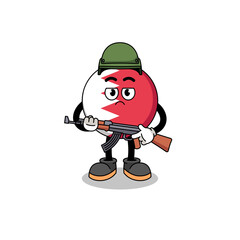 Cartoon of bahrain flag soldier