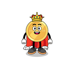 Mascot Illustration of swiss franc king
