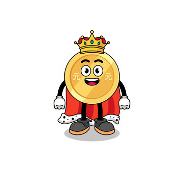 Mascot Illustration of chinese yuan king