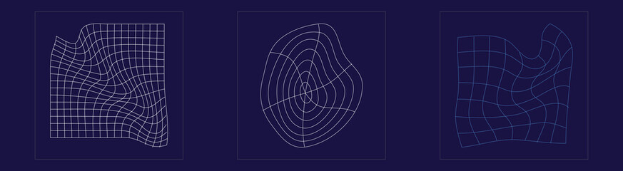 Set of Y2K style vectors of objects. Brutalism star and flower shapes. Flat minimalist icons. Projects, posters, banners. Vector illustration