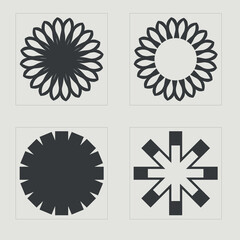 Fototapeta premium Set of Y2K style vectors of objects. Rave psychedelic retro futuristic set. Elements for graphic decoration. Retro Futurist. Vector illustration