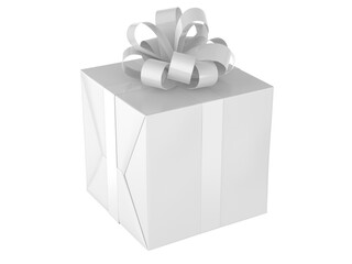 Blank Square Handmade Explosion Gift Box Template, 3d render illustration.