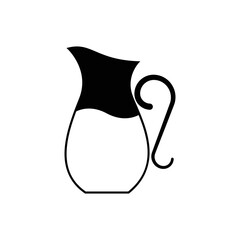 Milk jug icon design. milk product icon. isolated on white background. vector illustration