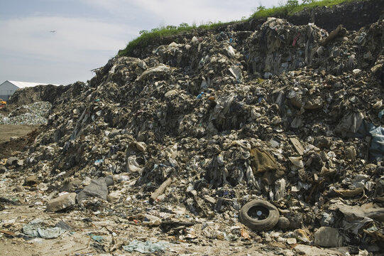 Trash and Waste Piled Up at Recycle Centre, Nantucket, Massachusetts, USA