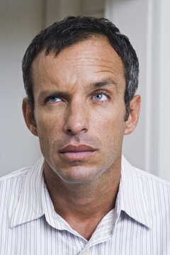 Portrait of Man Looking Thoughtful
