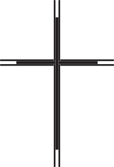  Black Cross White Pin Strip