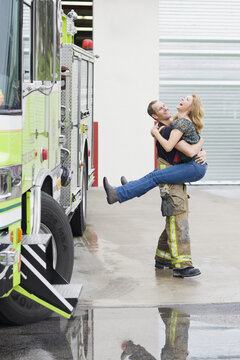 Firefighter and Girlfriend, Florida, USA