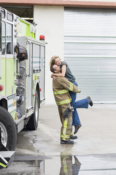 Firefighter and Girlfriend, Florida, USA