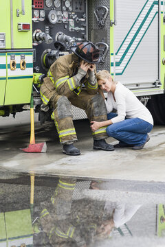 Firefighter and Girlfriend, Florida, USA