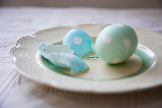 Easter Eggs on Plate