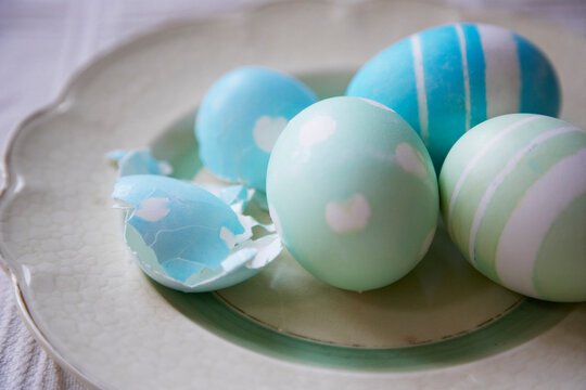 Easter Eggs on Plate