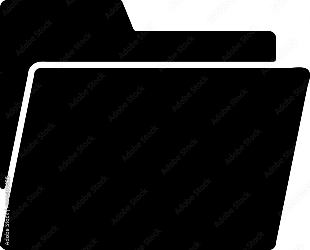 Poster folder icon vector line logo design template on white background..eps