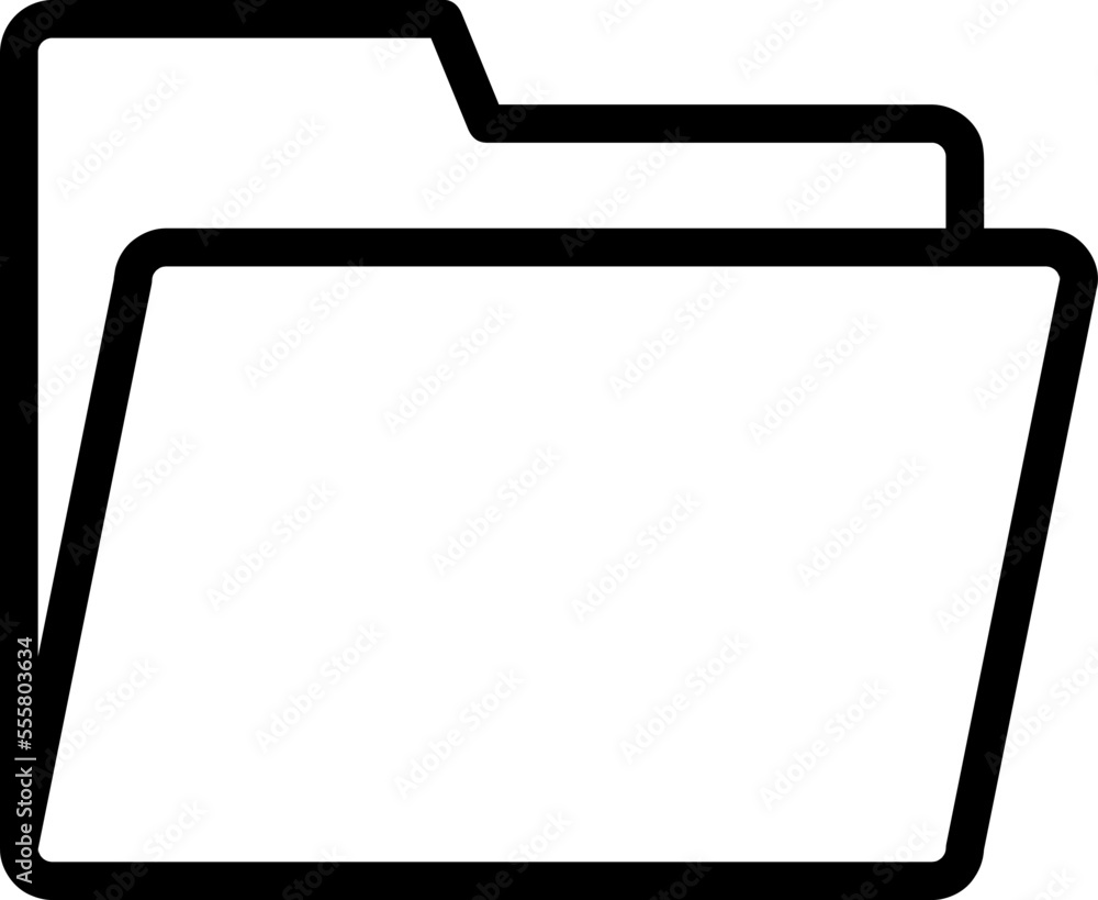 Poster folder icon vector line logo design template on white background..eps