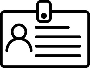 Id Card Icon Vector Design Template. Trendy Style With Editable Stroke on white background