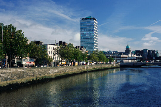 Buildings along River Liffey, Dublin, Ireland
