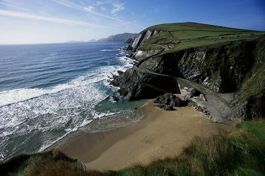 Beach and Rocky Shoreline, Dingle Peninsula, Ireland