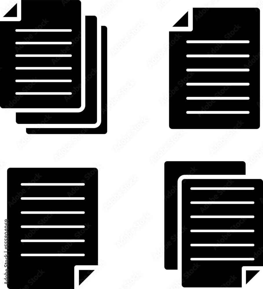 Poster document icon vector icon set on white background..eps