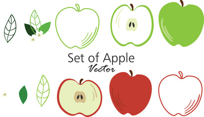 set of apples