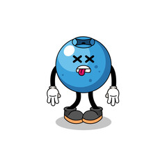 blueberry mascot illustration is dead