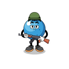 Cartoon of blueberry soldier