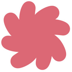 Pink and Red Abstract Blob