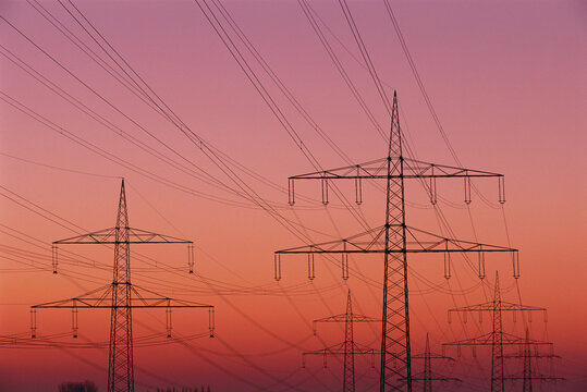 Power Lines at Dusk